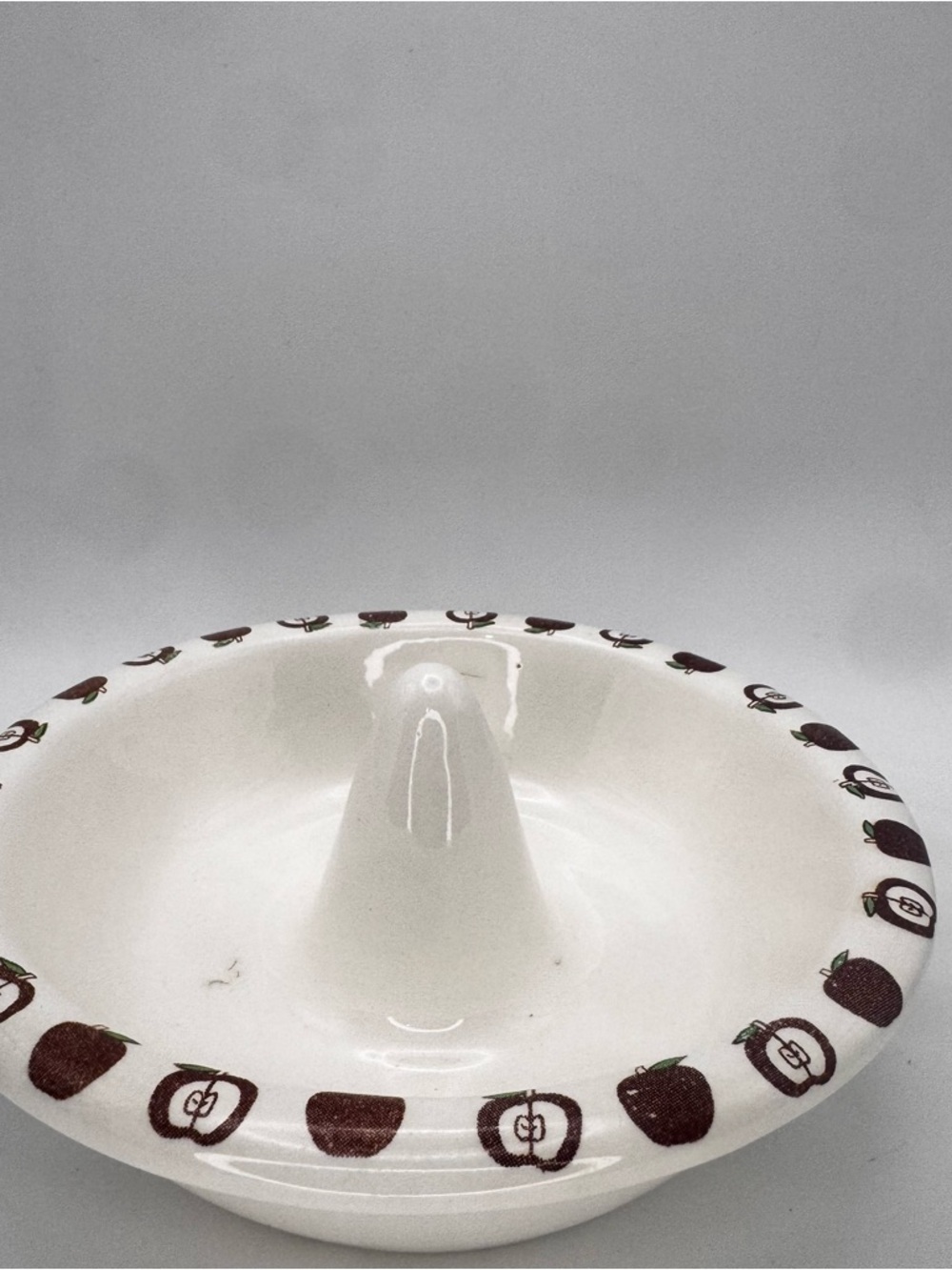 Vintage Apple Baking Dish 🍎 Ceramic 6.5” Round Small Baked Apple Cooker - Picture 2 of 7